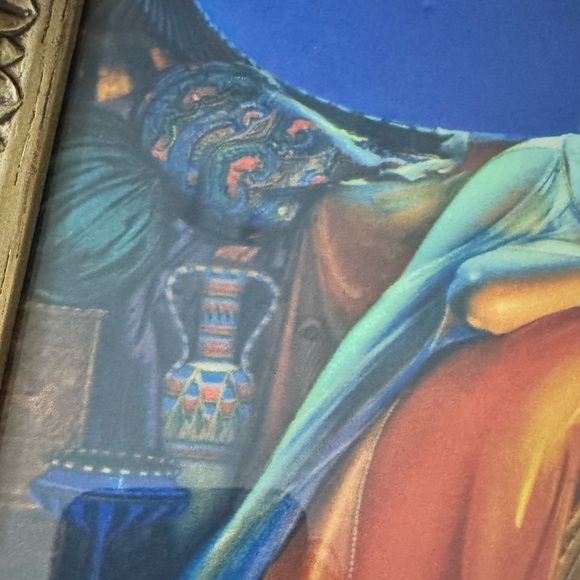 Art deco pin up wall art Rolf Armstrong “Cleopatra” in vintage gilded wood frame - Picture 6 of 10